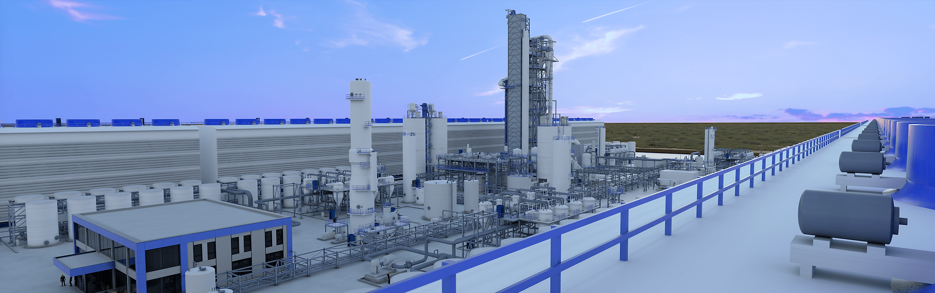 Rendering of Stratos Direct Air Capture Plant
